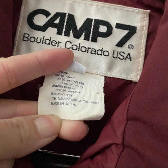 CAMP7 Maroon Thinsulate Snap Button Vest Pockets Unisex Youth Size 10 Casual - Picture 5 of 8